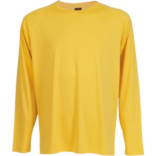 135g Long Sleeve Polyester T-Shirt Yellow